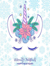 Unicorn With Snowflakes For New Year Photography Backdrop Shopbackdrop